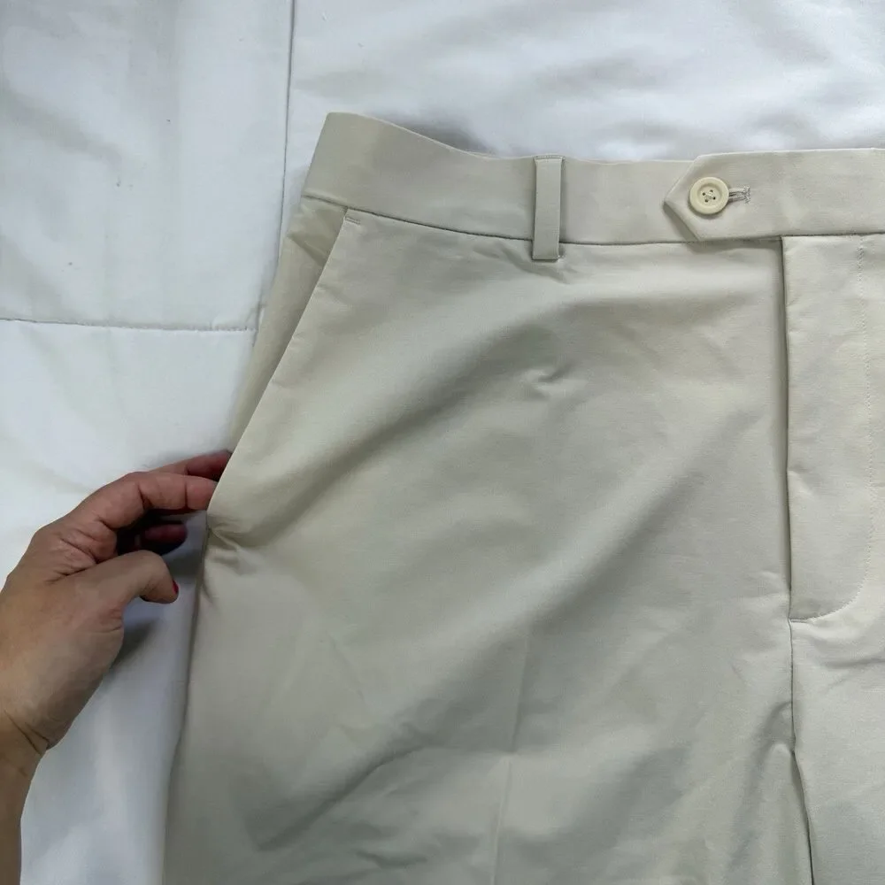 G/FORE Maverick 4-Way Stretch 8” Shorts Mens 38 Stone Beige Golf Performance